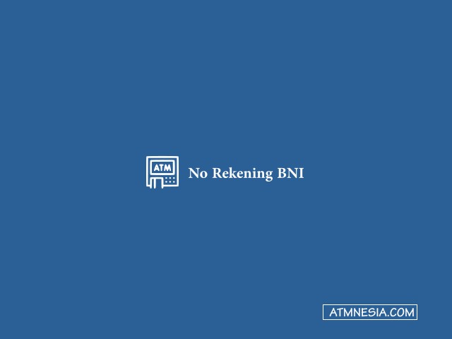 No Rekening BNI