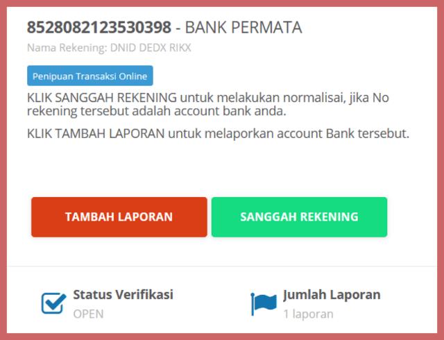 Nomor Rekening Bank Permata