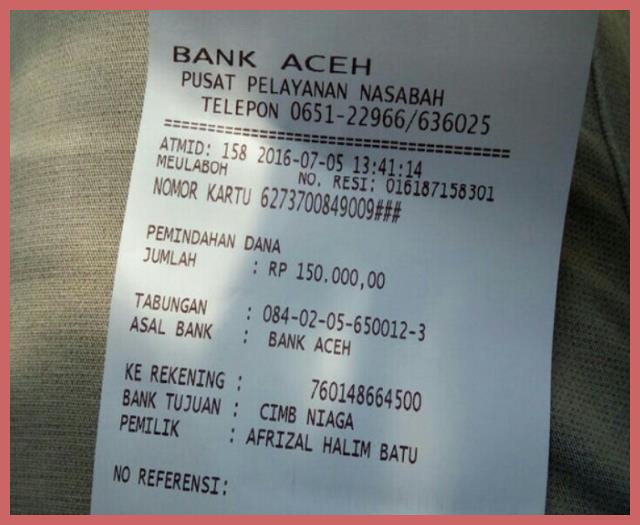 No Referensi Bank Aceh